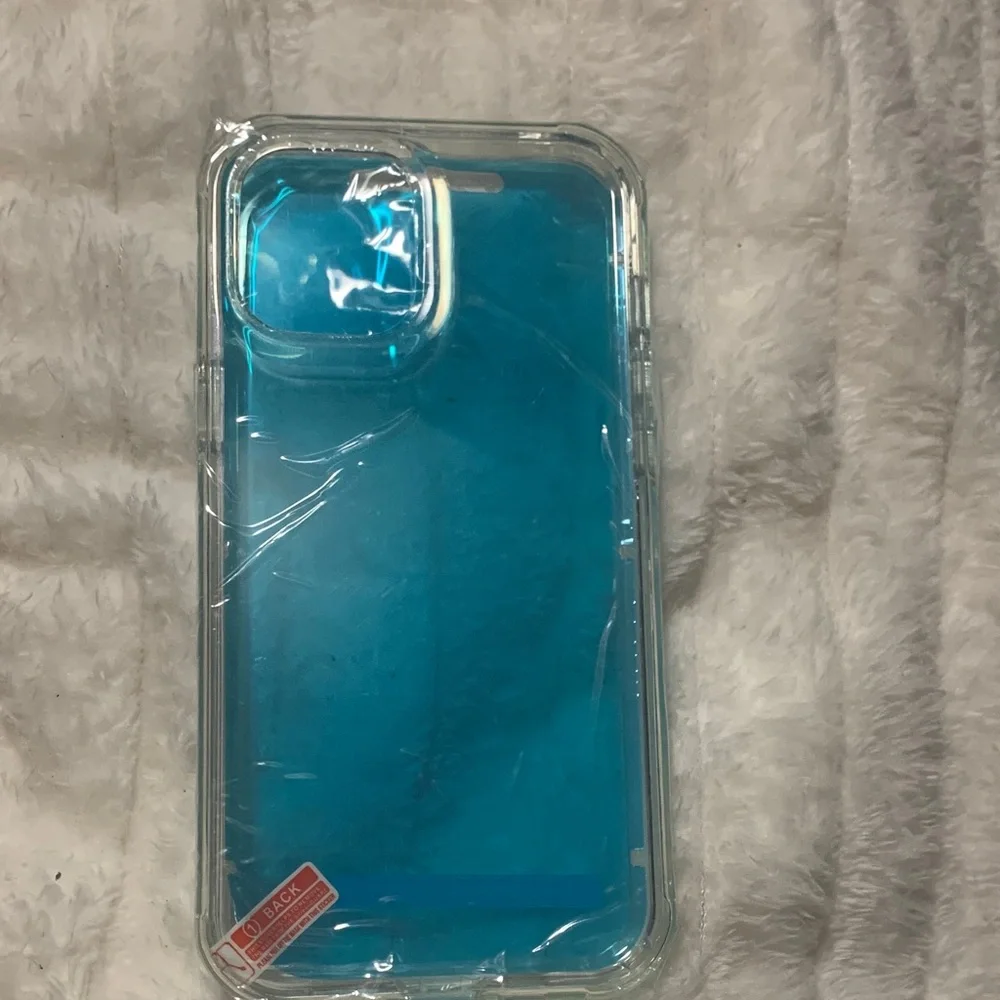 Clear and Blue Phone Case